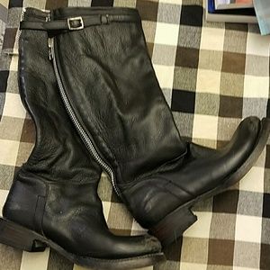 Ash Destroyer Black Leather Boots sz 37